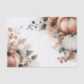 Autumn Pumpkins and Flowers Fall Pattern Decoupage Seidenpapier (Vorderseite)