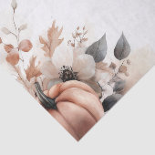 Autumn Pumpkins and Flowers Fall Pattern Decoupage Seidenpapier (Ausschnitt)