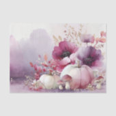 Autumn Pumpkins and Flowers Fall Pattern Decoupage Seidenpapier (Vorderseite)