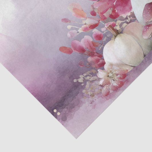 Autumn Pumpkins and Flowers Fall Pattern Decoupage Seidenpapier (Ausschnitt)