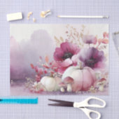 Autumn Pumpkins and Flowers Fall Pattern Decoupage Seidenpapier (Handwerk)