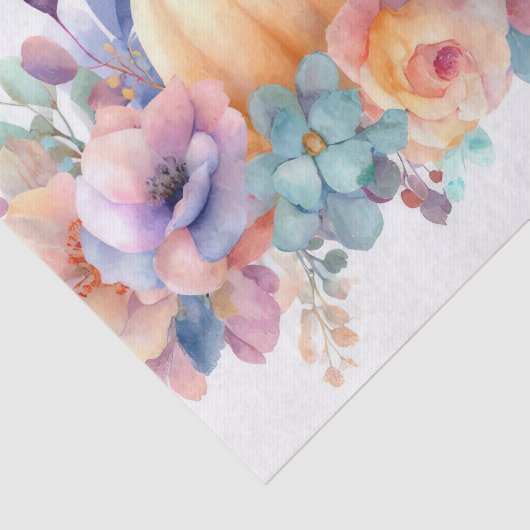 Autumn Pumpkins and Flowers Fall Pattern Decoupage Seidenpapier (Ausschnitt)