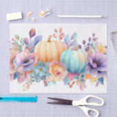Autumn Pumpkins and Flowers Fall Pattern Decoupage Seidenpapier (Handwerk)