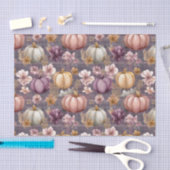 Autumn Pumpkins and Flowers Fall Pattern Decoupage Seidenpapier (Handwerk)