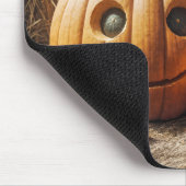 Autumn Pumpkins auf Hay Bales Mousepad (Ecke)