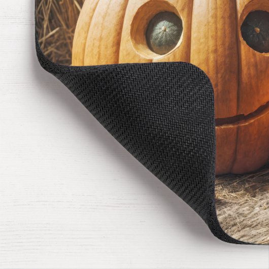 Autumn Pumpkins auf Hay Bales Mousepad (Ecke)