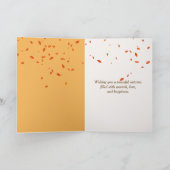 Autumn Pumpkins Bouquet Karte (Innenseite)