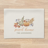 Autumn Pumpkins Bouquet Name Geschirrtuch