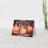 Autumn Pumpkins Corn Stalks Dankeschön Card Dankeskarte (Vorderseite)