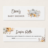 Autumn Pumpkins Diaper Raffle Baby Dusche (Vorne & Hinten)