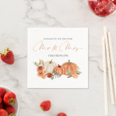 Autumn Pumpkins Florals Glückwunsch Mrs. Wedding Serviette (Beispiel)