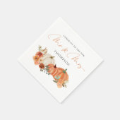 Autumn Pumpkins Florals Glückwunsch Mrs. Wedding Serviette (Ecke)