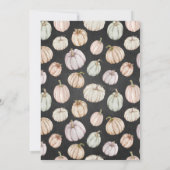 Autumn Pumpkins Gender Neutral Baby Shower Einladung (Rückseite)