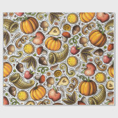 Autumn Pumpkins Gift Wrap | Herbstgeschenkpapier Geschenkpapier (Flach)