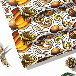 Autumn Pumpkins Gift Wrap | Herbstgeschenkpapier Geschenkpapier