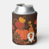Autumn Pumpkins Gnome Speckkarte Dosenkühler (Kanne Vorderseite)