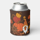 Autumn Pumpkins Gnome Speckkarte Dosenkühler (Kanne Rückseite)
