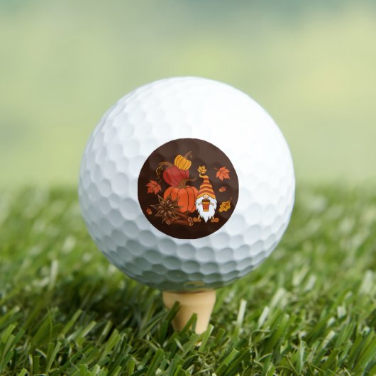 Autumn Pumpkins Gnome Speckkarte Golfball (Insitu T-Shirt)