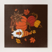 Autumn Pumpkins Gnome Speckkarte Puzzle (Horizontal)