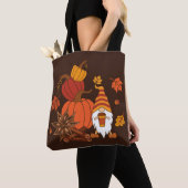 Autumn Pumpkins Gnome Speckkarte Tasche (Von Nahem)