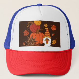 Autumn Pumpkins Gnome Speckkarte Truckerkappe