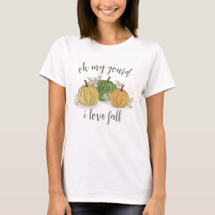 Autumn Pumpkins Gourmet I Liebe Fall Wassercolor T-Shirt
