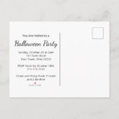 Autumn Pumpkins Harvest Folk Art Halloween-Party Einladungspostkarte (Rückseite)