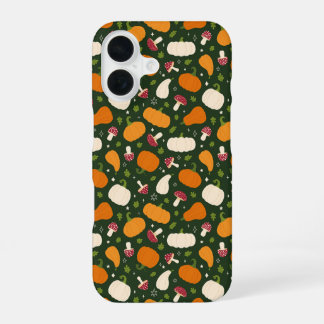 Autumn Pumpkins & Mushrooms Seamless Pattern Phone iPhone 16 Hülle
