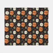 Autumn Pumpkins Muster Fleecedecke (Vorderseite (Horizontal))