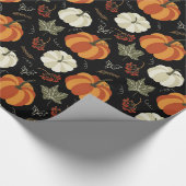 Autumn Pumpkins Muster Geschenkpapier (Ecke)