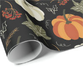 Autumn Pumpkins Muster Geschenkpapier (Rolleneckpunkt)