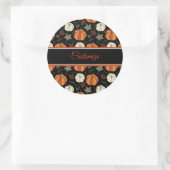 Autumn Pumpkins Muster Runder Aufkleber (Tasche)
