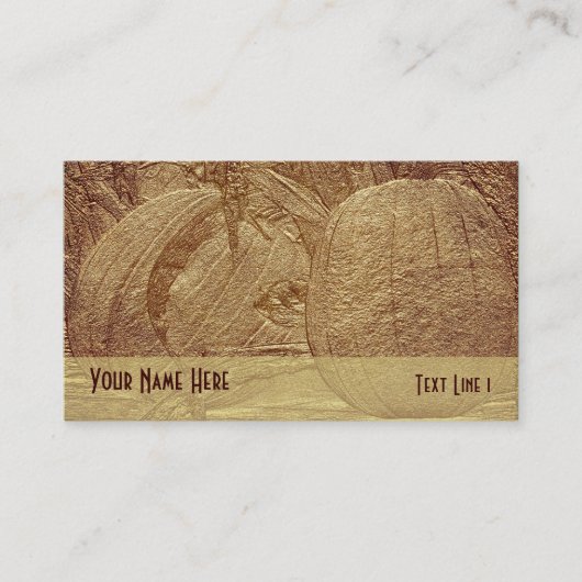 Autumn Pumpkins Nature Business Card Visitenkarte (Vorderseite)