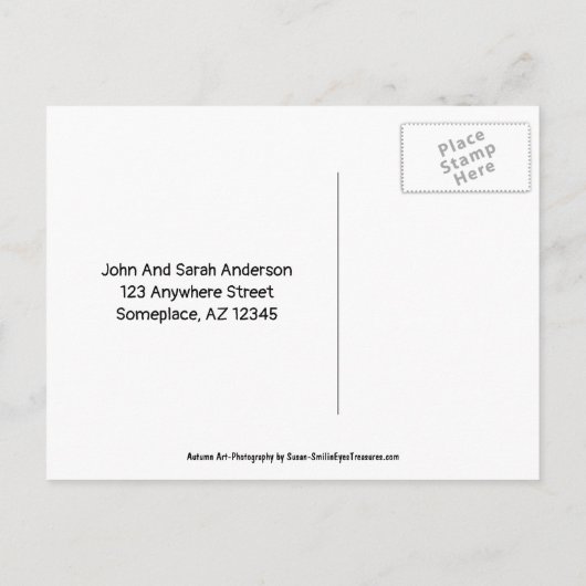 Autumn Pumpkins New Address Moving Postcard Ankündigungspostkarte (Rückseite)