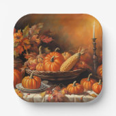 Autumn Pumpkins Pappteller (Vorderseite)