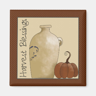Autumn Pumpkins ・ Pottery Jug & Pumpkin Magnet