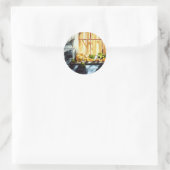 Autumn Pumpkins Runder Aufkleber (Tasche)