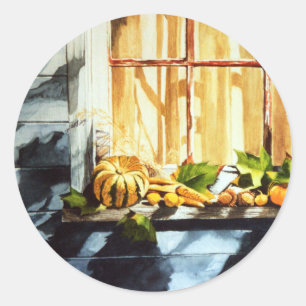 Autumn Pumpkins Runder Aufkleber