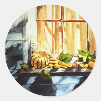 Autumn Pumpkins Runder Aufkleber