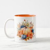 Autumn Pumpkins Zweifarbige Tasse (Links)