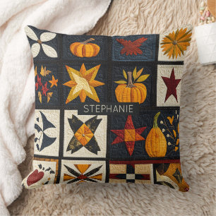 Autumn Quilt Blockmuster   Rustikale Ernte Kissen