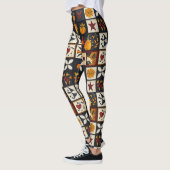 Autumn Quilt Blockmuster | Rustikale Ernte Leggings (Links)