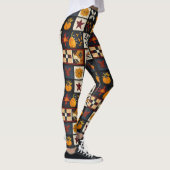 Autumn Quilt Blockmuster | Rustikale Ernte Leggings (Rechts)