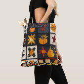 Autumn Quilt Blockmuster | Rustikale Ernte Tasche (Von Nahem)