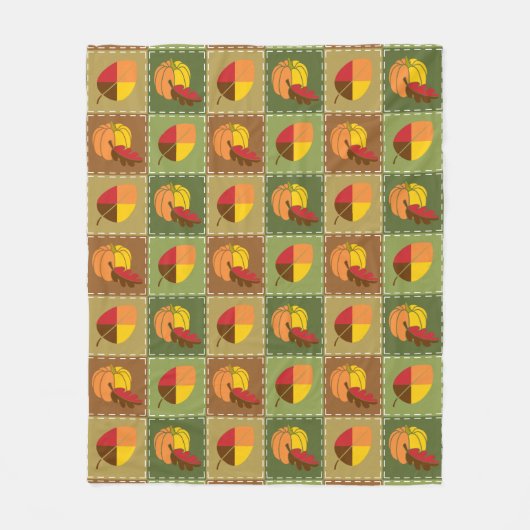 Autumn Quilt Fleece Blanket (Vorderseite)