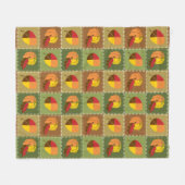 Autumn Quilt Fleece Blanket (Vorderseite (Horizontal))