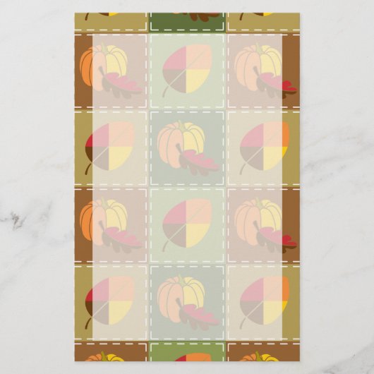 Autumn Quilt Stationery Briefpapier (Vorderseite)