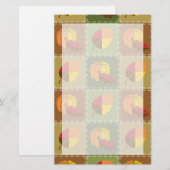 Autumn Quilt Stationery Briefpapier (Vorne/Hinten)