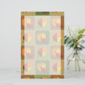 Autumn Quilt Stationery Briefpapier (Stehend Vorderseite)