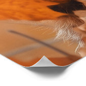 Autumn Raccoon Art Print, Fall Animal in Clothes Poster (Ecke)